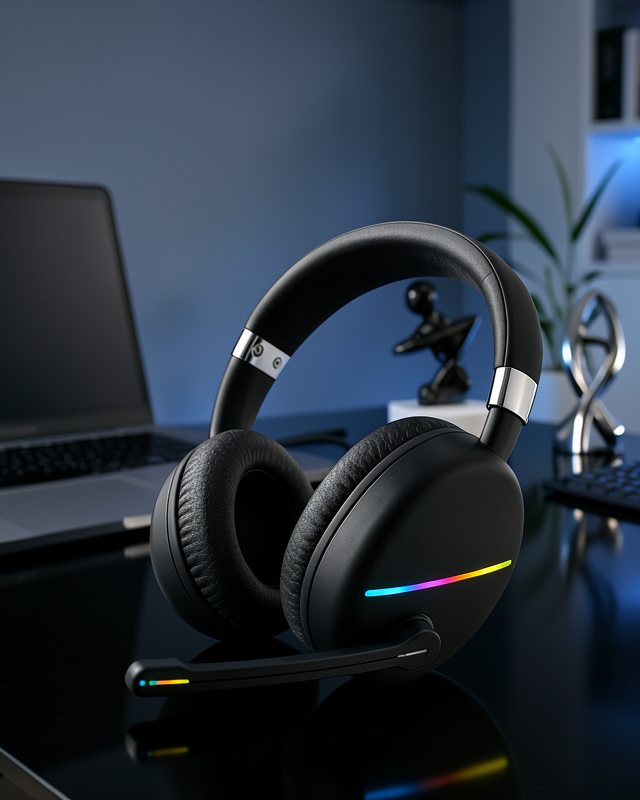 Kablosuz RGB Siyah Kulaklık UCZZMAX17-6