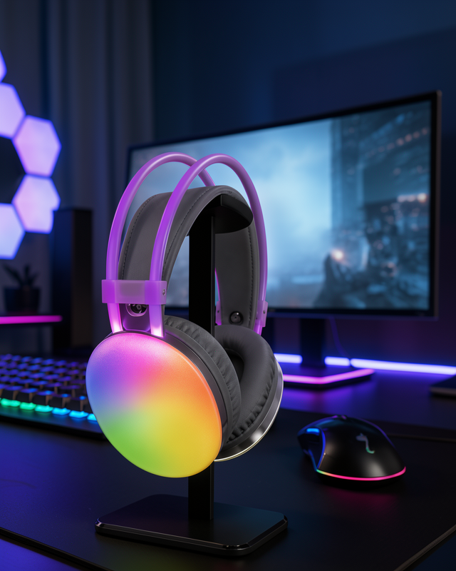 Kablosuz Kulak Üstü Bluetooth Kulaklık RGB Işıklı UUCZZZPG580KULAKLIKKKKKKK1-1