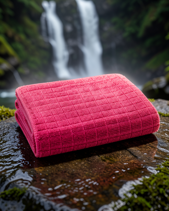 Pembe Kareli Mikrofiber Temizlik Bezi 40x40 cm UCZZKARELİBEZPEMBE