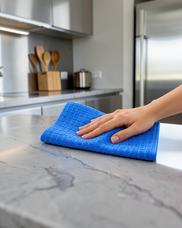 Mikrofiber Temizlik Bezi 40x40 cm İz Bırakmayan UCZZKARELİBEZMAVİ-3
