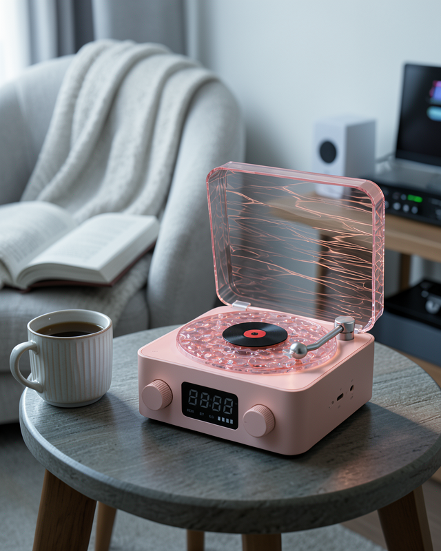 Bluetooth Hoparlör 3-Ü-1 Retro Tasarım UUCZZZGRAMAFONSPEAKER-35
