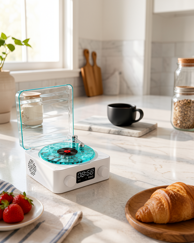 Bluetooth Hoparlör 3-ü-1 Gece Lambası UUCZZZGRAMAFONSPEAKER-30