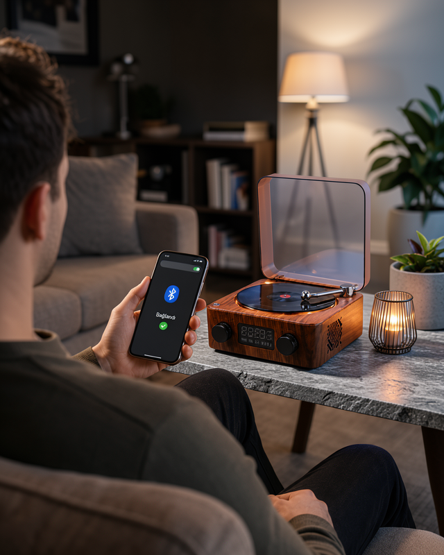Saatli Gece Işıklı Hoparlör UUCZZZGRAMAFONSPEAKER-25