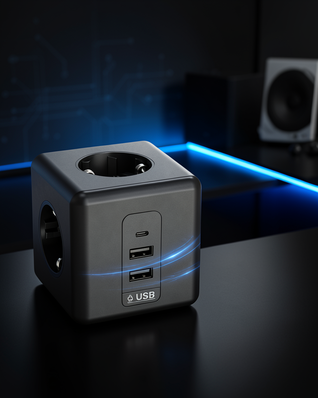 Akım Korumalı 3440 Priz 3 Priz 3 USB-A