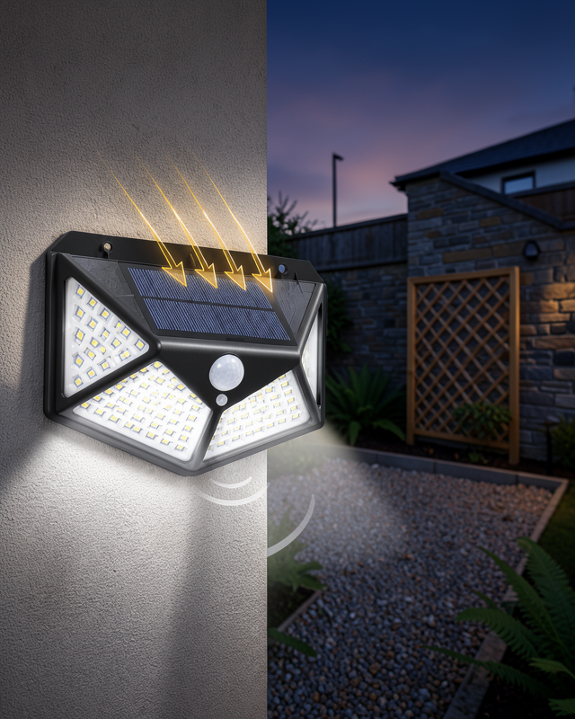 Solar bahçe lambası 100 led UUCZZYX100LEDIŞIK-1