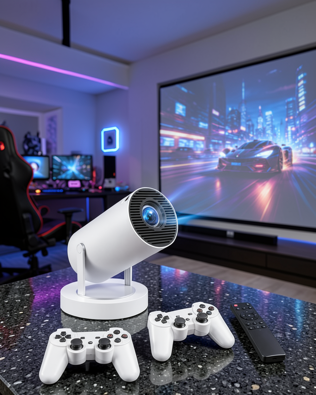 Projeksiyon Cihazı 4K Çözünürlüklü Taşınabilir Ayaklı Çift Kollu UUCZM300MAX3-1