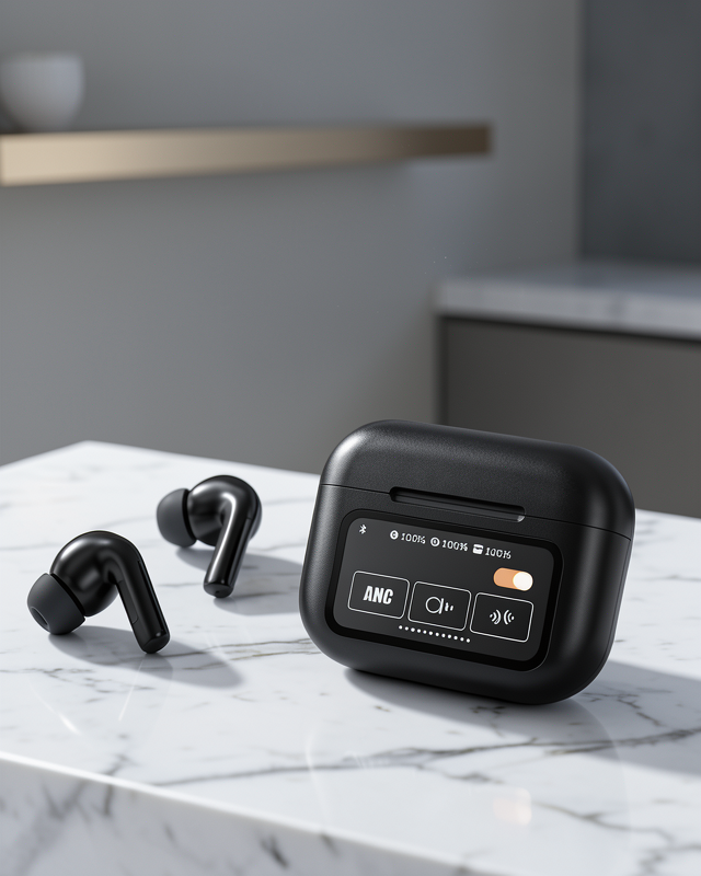 Kablosuz Bluetooth Kulaklık Ekranlı UUCZL58SİYAHEKRANLI2-1
