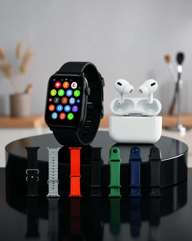 Akıllı Saat ve Bluetooth Kulaklık Seti 7 Kordonlu UCZZS1000PROMAX-2