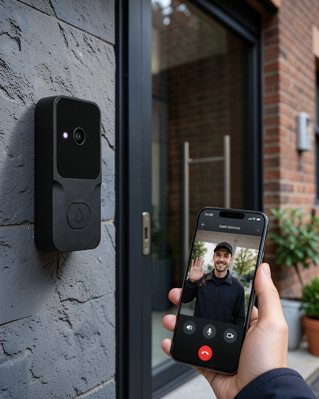 Akıllı Kapı Zili Wi-Fi Bağlantılı HD Görüntü UCZZM8KAPIZİLİ-3