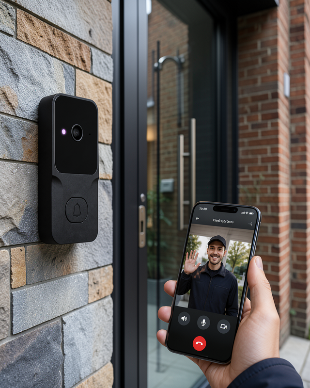 Akıllı Kapı Zili Gece Görüşlü Wi-Fi 160° Kamera UCZZM8KAPIZİLİ-1