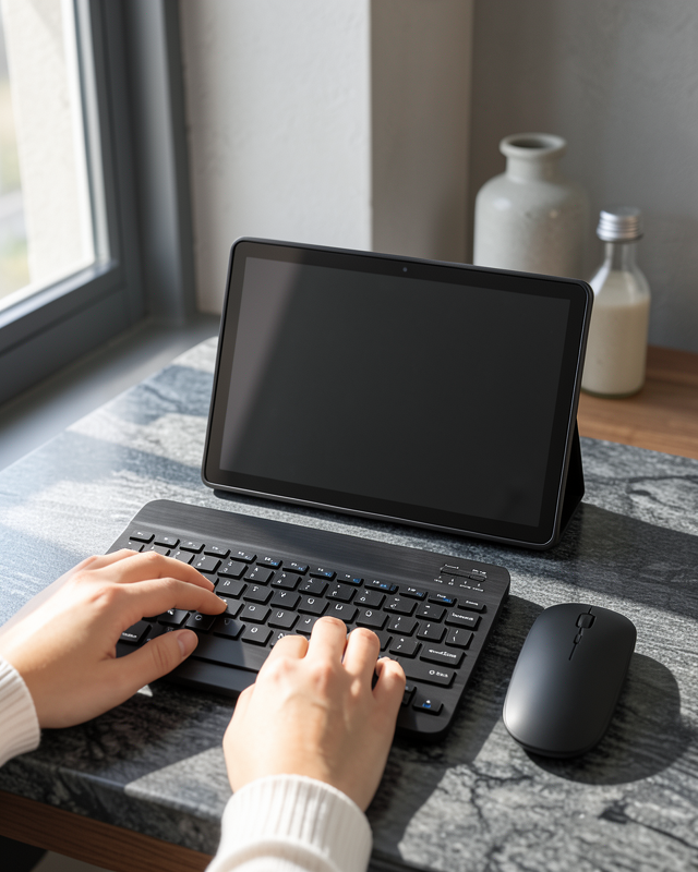 Android Tablet Seti SIM Kartlı Bluetooth Klavye ve Kablosuz Mouse