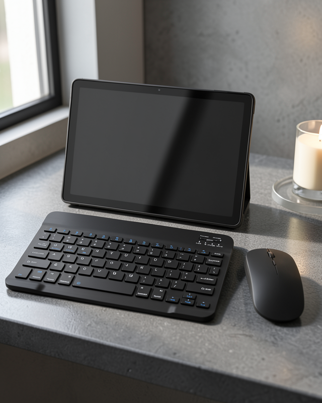 Android Tablet SIM Kartlı Bluetooth Klavye Mouse Seti UCZZS26TABLET-2