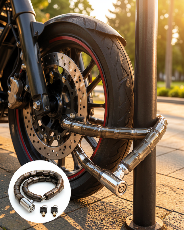 Motosiklet Güvenlik Kilidi 22 mm Kalın Çelik Yapı UCZZZ150CMMOTORKİLİT-2