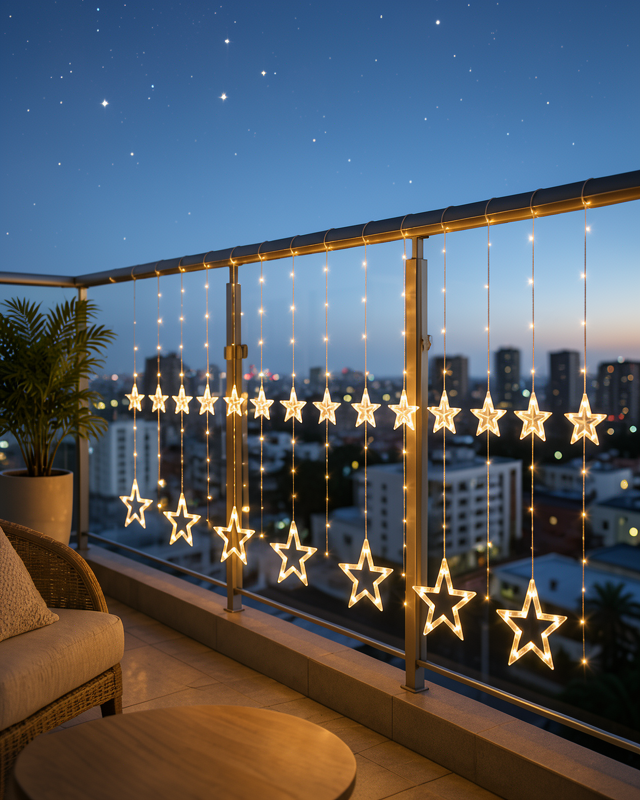 Yıldız Figürlü Perde Led 3x3 Metre UCZZZYILDIZPERİLED-6