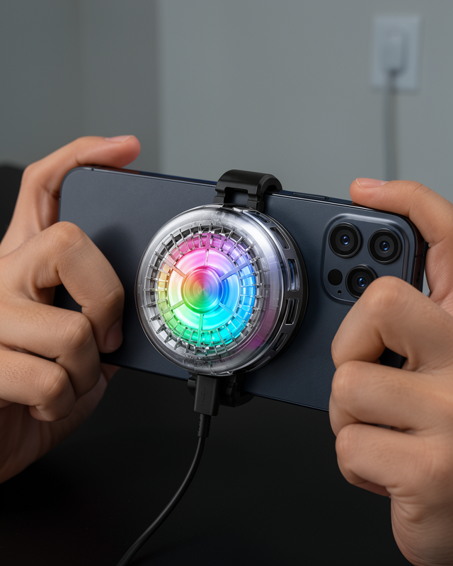RGB LED Telefon Soğutucu Fan UCZZZTl01TELEFONSOĞUTUCU-6