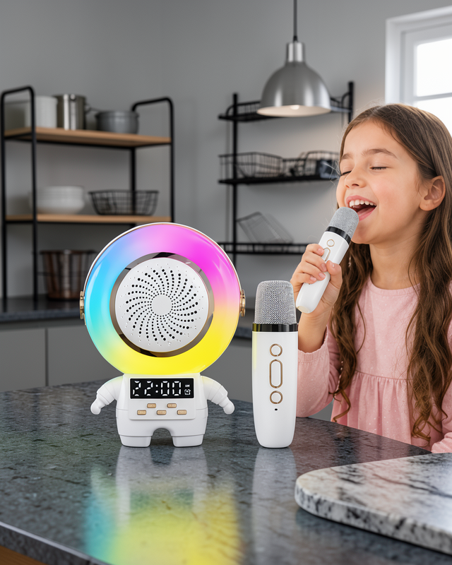 Astronot Mini Bluetooth Hoparlör ve Karaoke Mikrofon