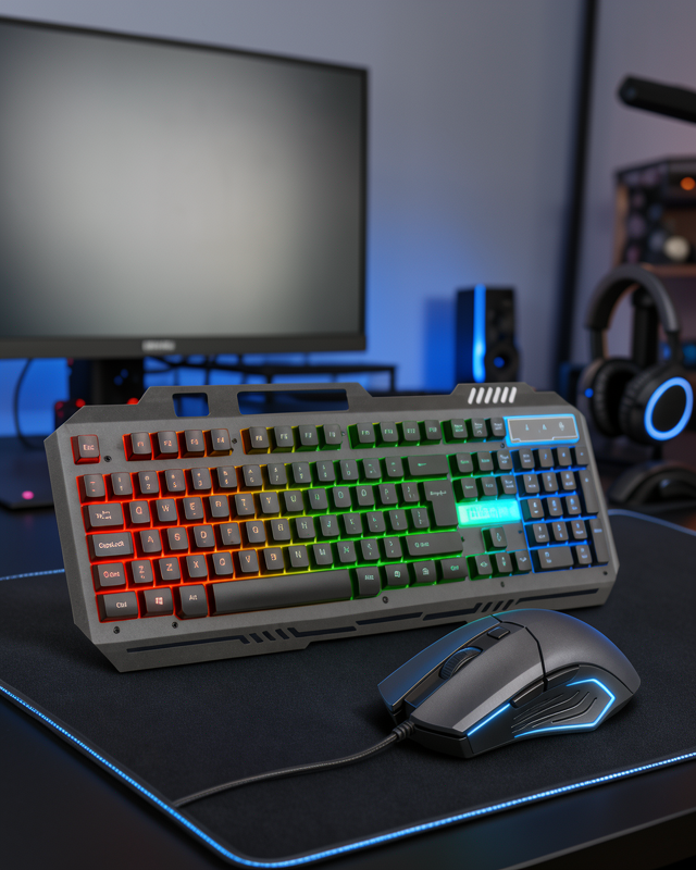 Işıklı Mekanik Gaming Klavye ve Fare Seti UCZZZPG8018KLAVYEEEEE1-1