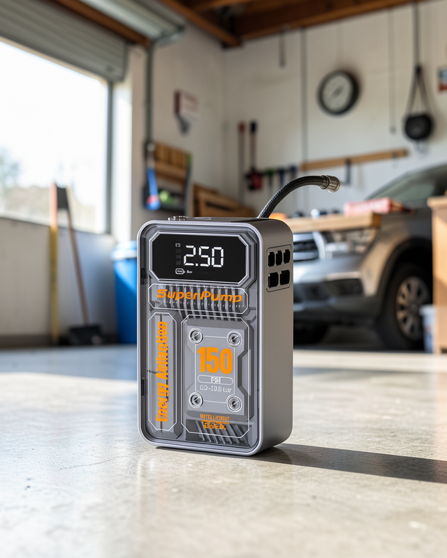 Akıllı Hava Kompresörü 6000mAh LED Ekranlı UCZZZMC6619ARAÇPOMPASI-7