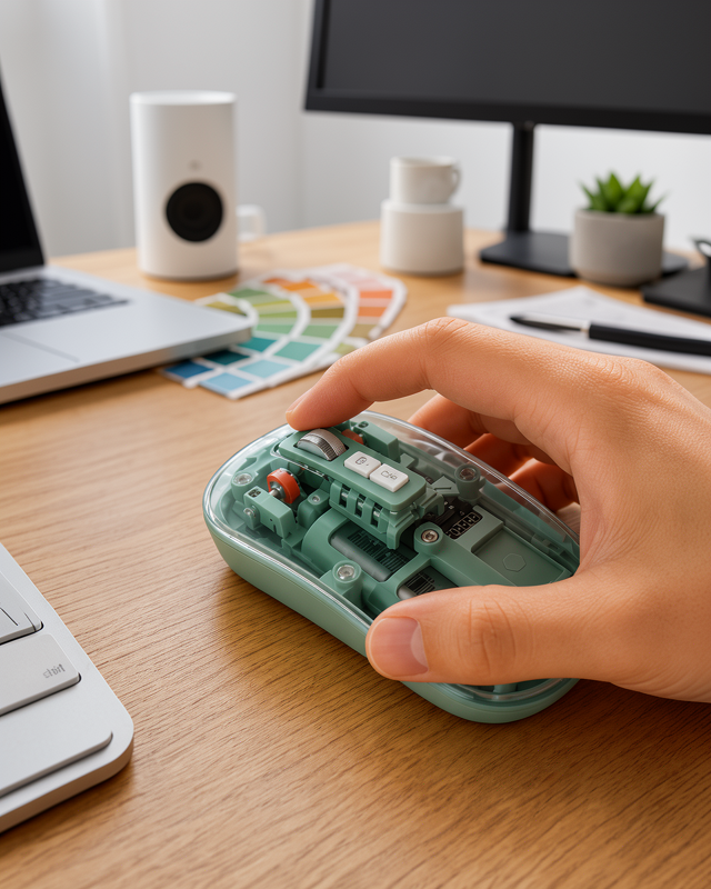 Kablosuz Mouse Şeffaf Tasarım UCZZZM223MOUSEYEŞİL-8
