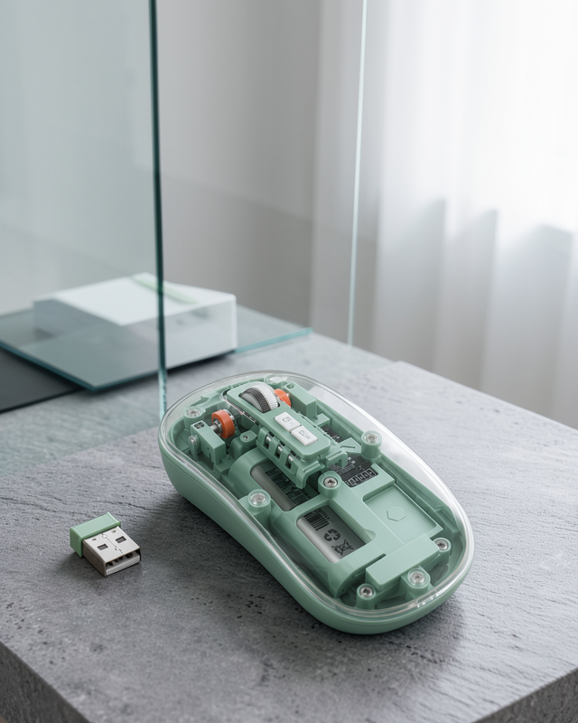 Kablosuz Mouse Bluetooth ve USB Alıcılı Çift Mod UCZZZM223MOUSEYEŞİL-7