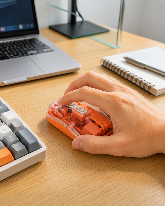 Kablosuz Bluetooth Mouse Şık Şeffaf Gövde UCZZZM223MOUSETURUNCU-8