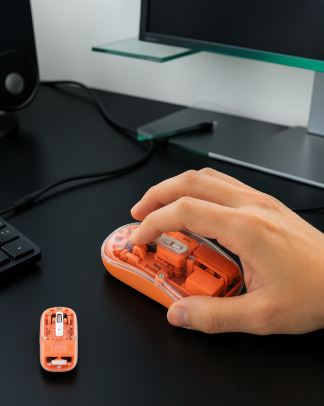 Şeffaf Kablosuz Mouse Bluetooth USB 2.4GHz UCZZZM223MOUSETURUNCU-7