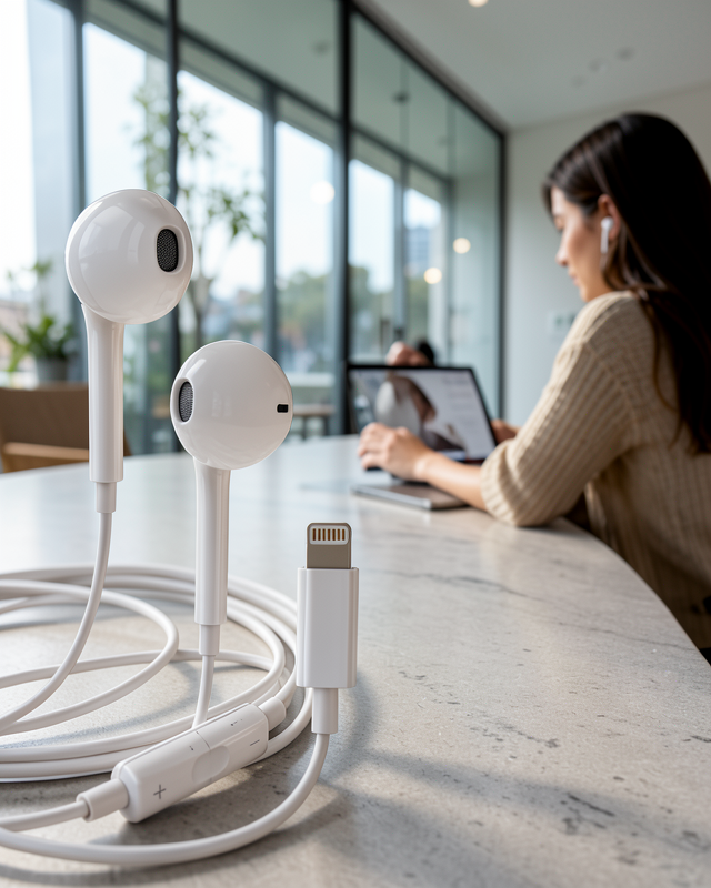 Kulak içi müzik ve çağrı kulaklığı ergonomik kare uçlu UCZZZKABLOLUKULAKLIK-10