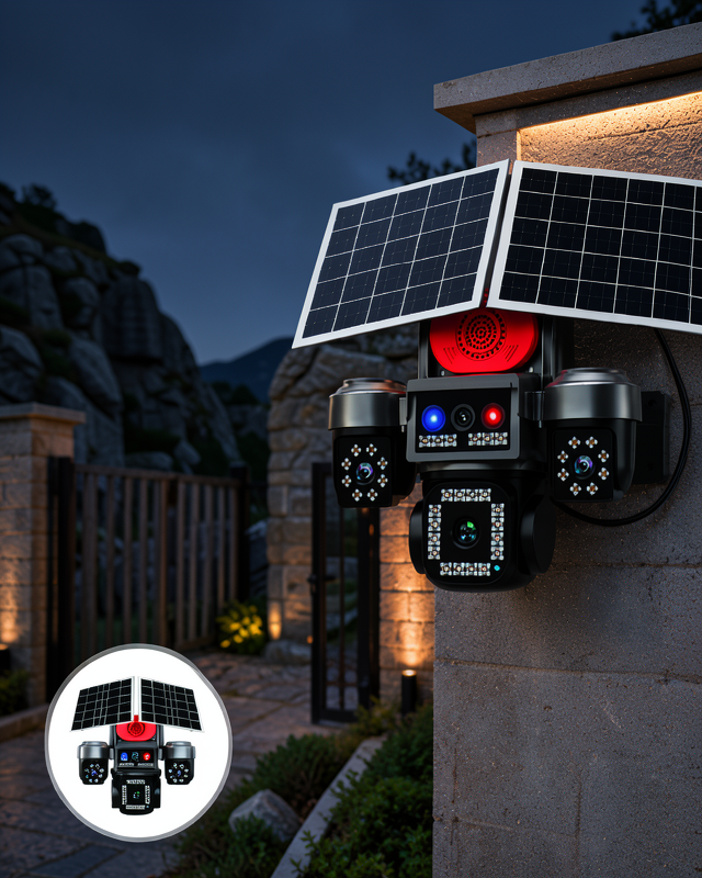 Akıllı Güvenlik Kamerası LED Aydınlatmalı Sirenlı UCZZAVMSK11-6