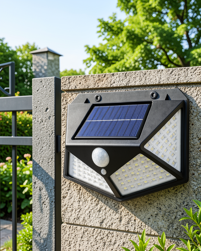 Güneş Enerjili Hareket Sensörlü LED Duvar Lambası UCZZY100SOLARLAMBA-5