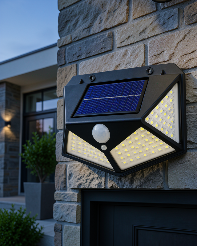Güneş Enerjili Hareket Sensörlü Duvar Lambası UCZZY100SOLARLAMBA-3