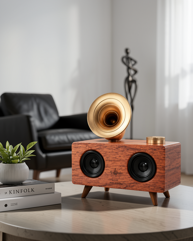 Bluetooth Retro Radyo Hoparlör Ahşap Renk UCZZZB6SPEAKERRRRR3-1