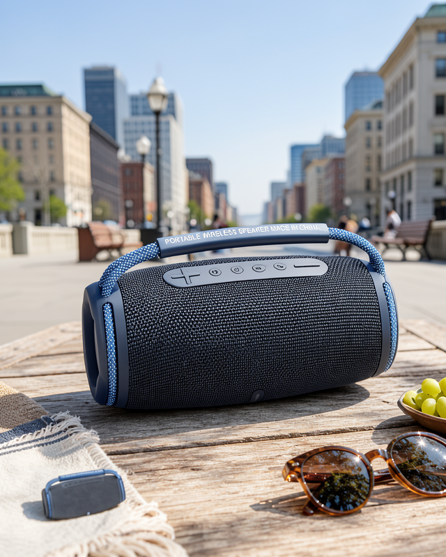 Taşınabilir Renkli Işıklı Bluetooth Hoparlör UCZZZBOMBOX3PROMAVİ-8