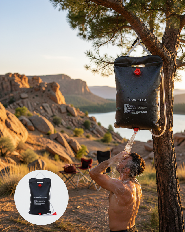 Taşınabilir Solar Isıtmalı Kamp Duşu 20 Litre UCZZZCAMPSHOWER-6