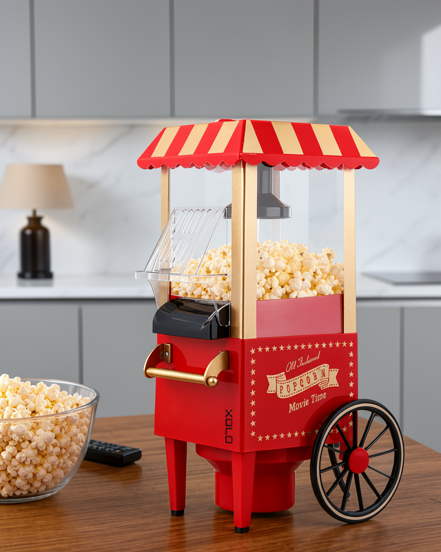 Yağsız Popcorn Makinesi Sıcak Hava ile 1 Litre Kapasiteli UCZZPG618KIRMIZI-11