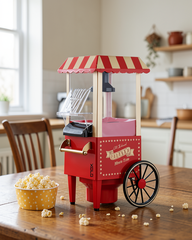 Yapışmaz Popcorn Makinesi Sıcak Hava Teknolojili UCZZPG618KIRMIZI-15