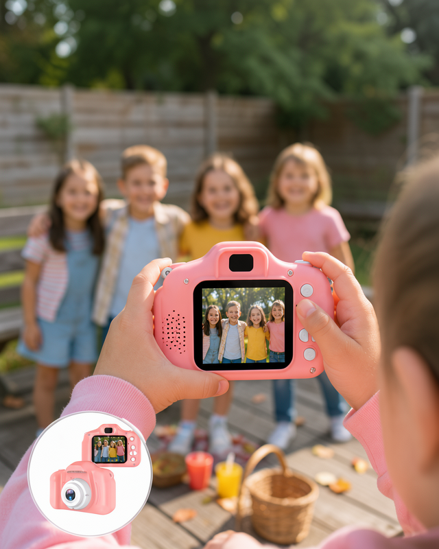 Şarjlı Mini Video Kamera HD Fotoğraf Çekimli UCZZZÇOCUKKAMERASIPEMBE-19