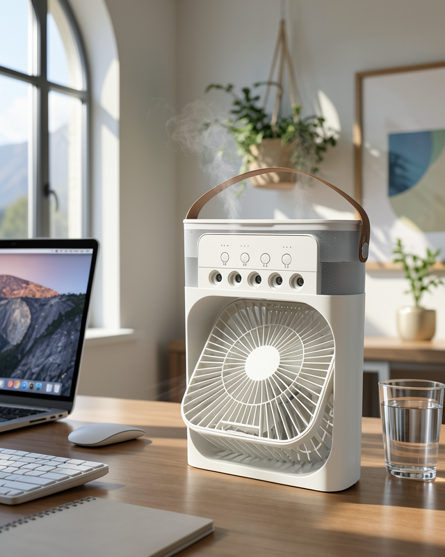 Mini Masaüstü Fan 500ML Su Hazneli UCZZZF9FAN-6