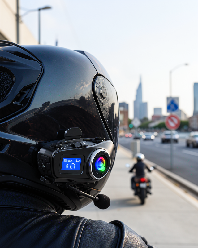 LCD Ekranlı Bluetooth Kask Kulaklığı UCZZZQ58İNTERCOM-4