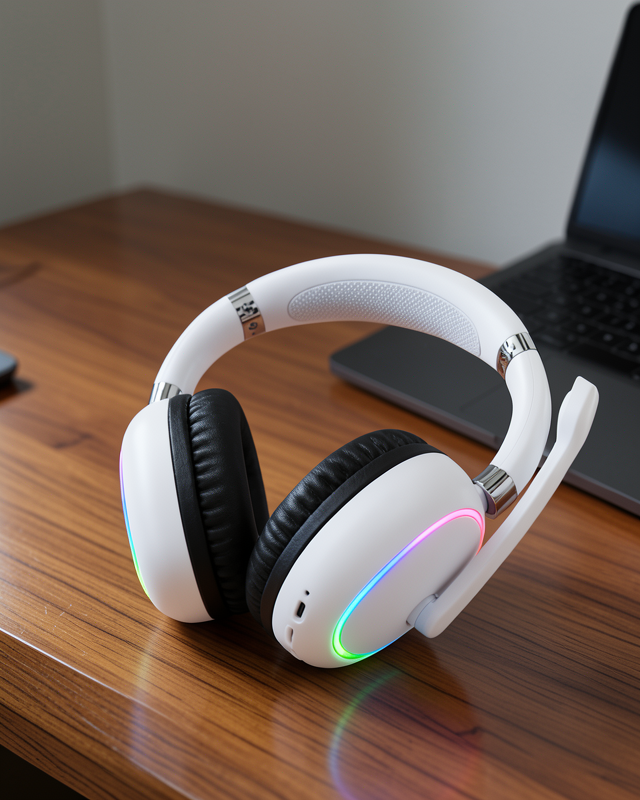 Kablosuz Kulak Üstü Kulaklık Bluetooth 5.0 RGB Işıklı Type-C Şarjlı