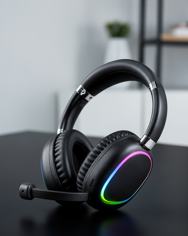 Bluetooth Kulak Üstü Kulaklık RGB Aydınlatmalı Type-C Şarjlı UCZZMAX17-1