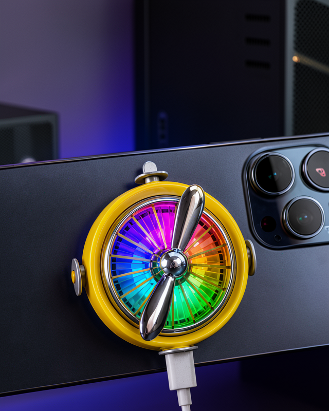 RGB LED Manyetik Soğutma Fanı UCZZA2TELEFONSOĞUTUCU-3