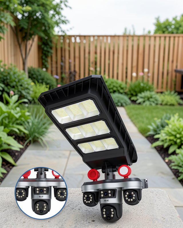 Solar Güvenlik Kamerası LED Projektörlü UCZZBLM102SOLARKAMERA-5