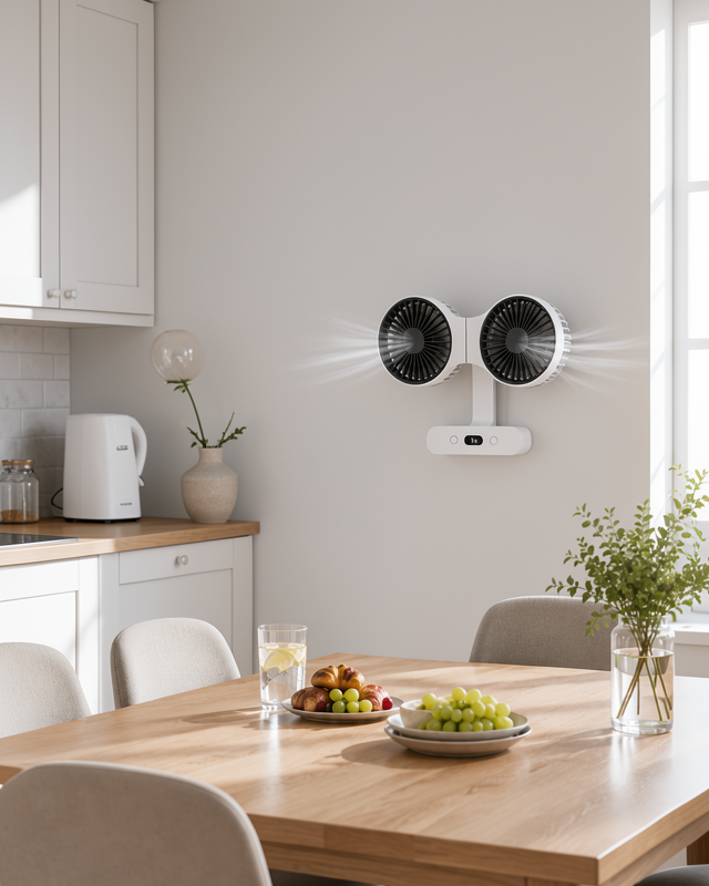Çift Fan Başlıklı Dijital Göstergeli Masa Vantilatörü UCZZSP012FAN-2
