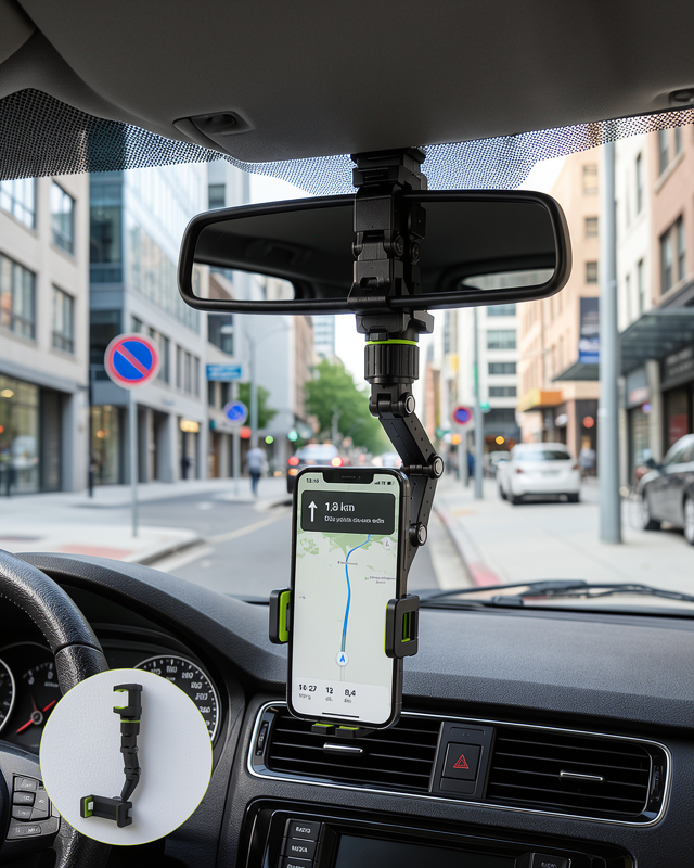 Araç İçi Telefon Tutucu 360° Dönebilen Katlanabilir UCZZTELEFONTUTUCU-1