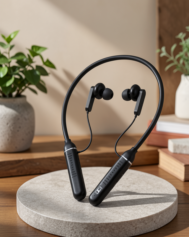 Kablosuz Boyun Tipi Bluetooth Kulaklık Mikrofonlu