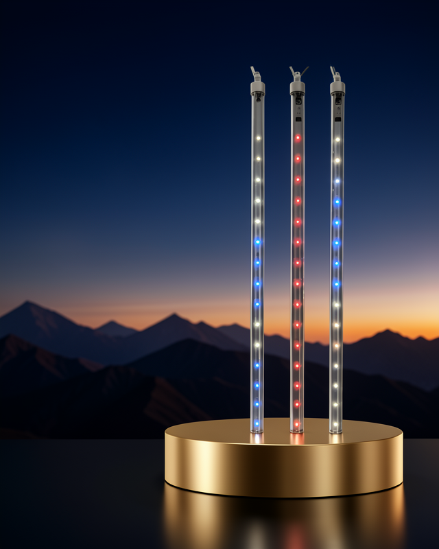 RGB LED Işık Çubuğu Seti 10 Adet Kayan Yıldız Efekti UCZZZ10ÇUBUKLUDEKORLED-6