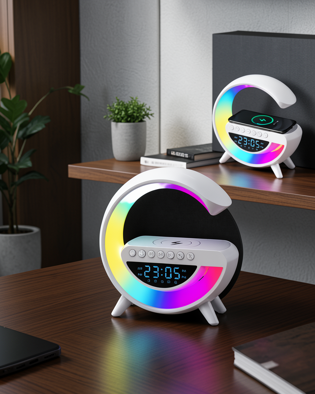 Bluetooth Hoparlör 15W Kablosuz Şarj LED Gece Lambası UCZGOOGLEDİJİTAL2-1