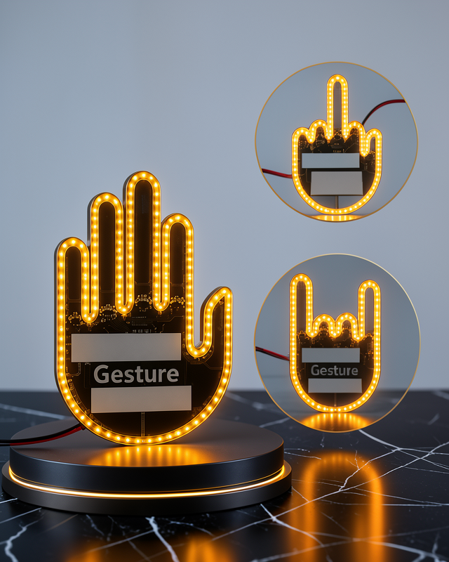 Parmak LED Amber Işık UCZGESTURE-1