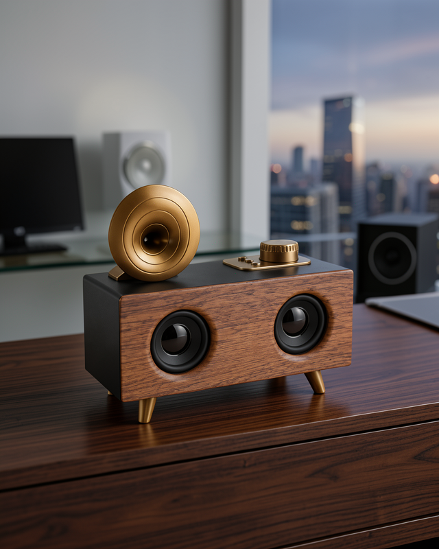 Nostaljik Ahşap Radyo Bluetooth ve SD Kart Destekli UCZB6SPEKAERR4-1