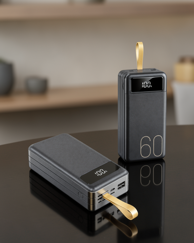 Powerbank 60.000 Mah 4 Çıkışlı Dijital Göstergeli UCZ60000POWERBANK1-1